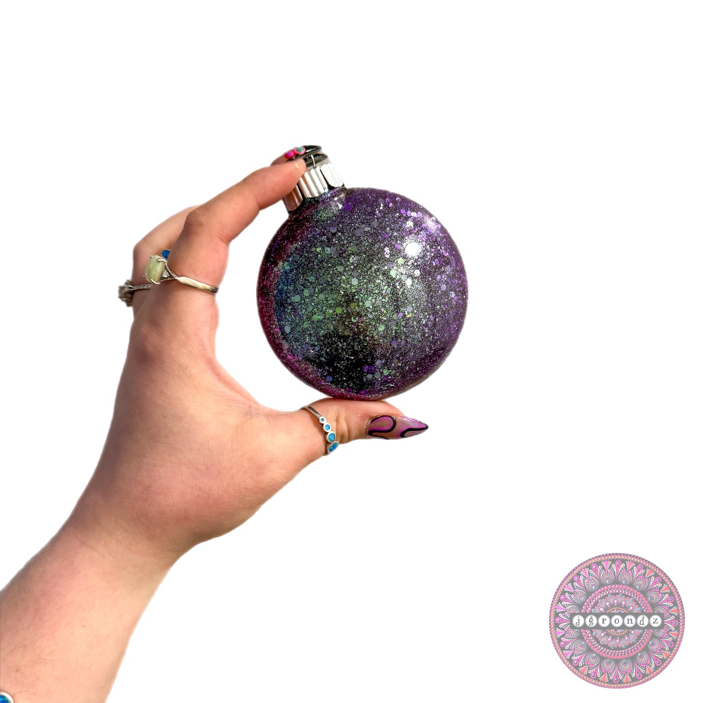 3” Mandala Glitter Ornament