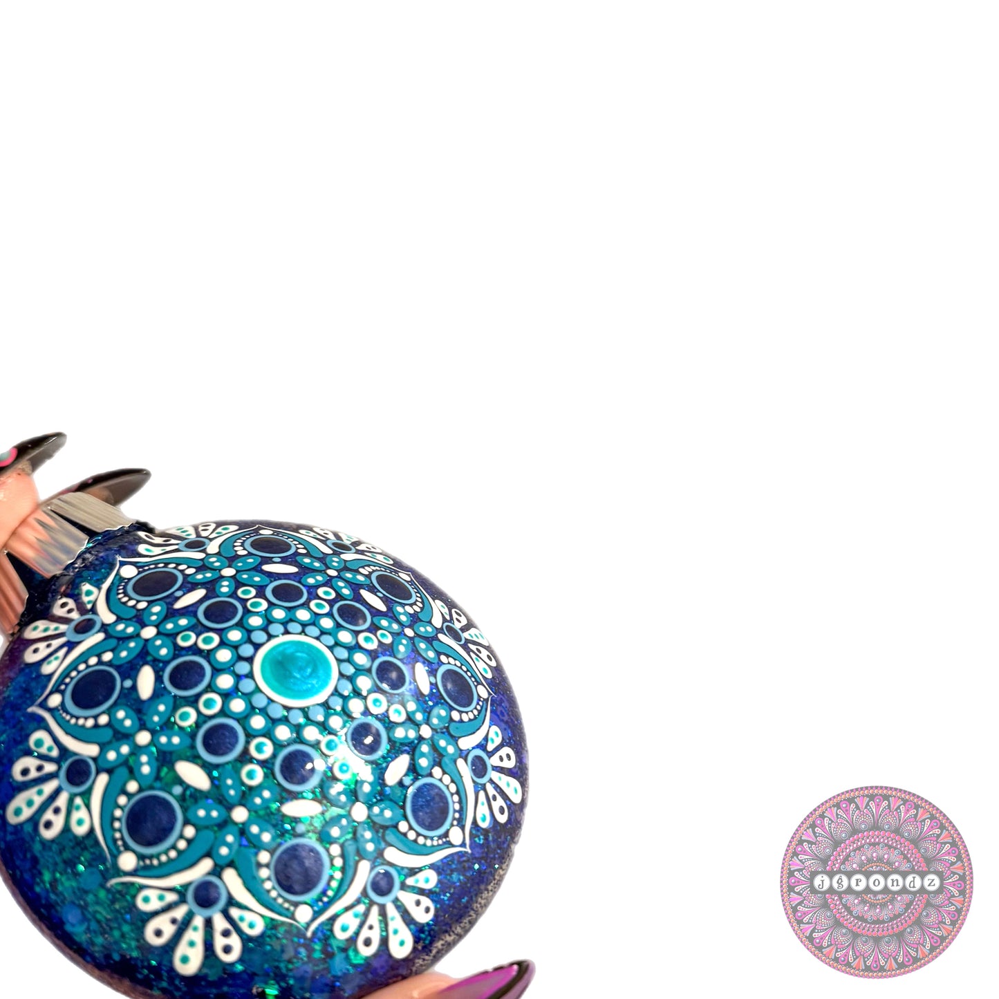 3” Mandala Glitter Ornament