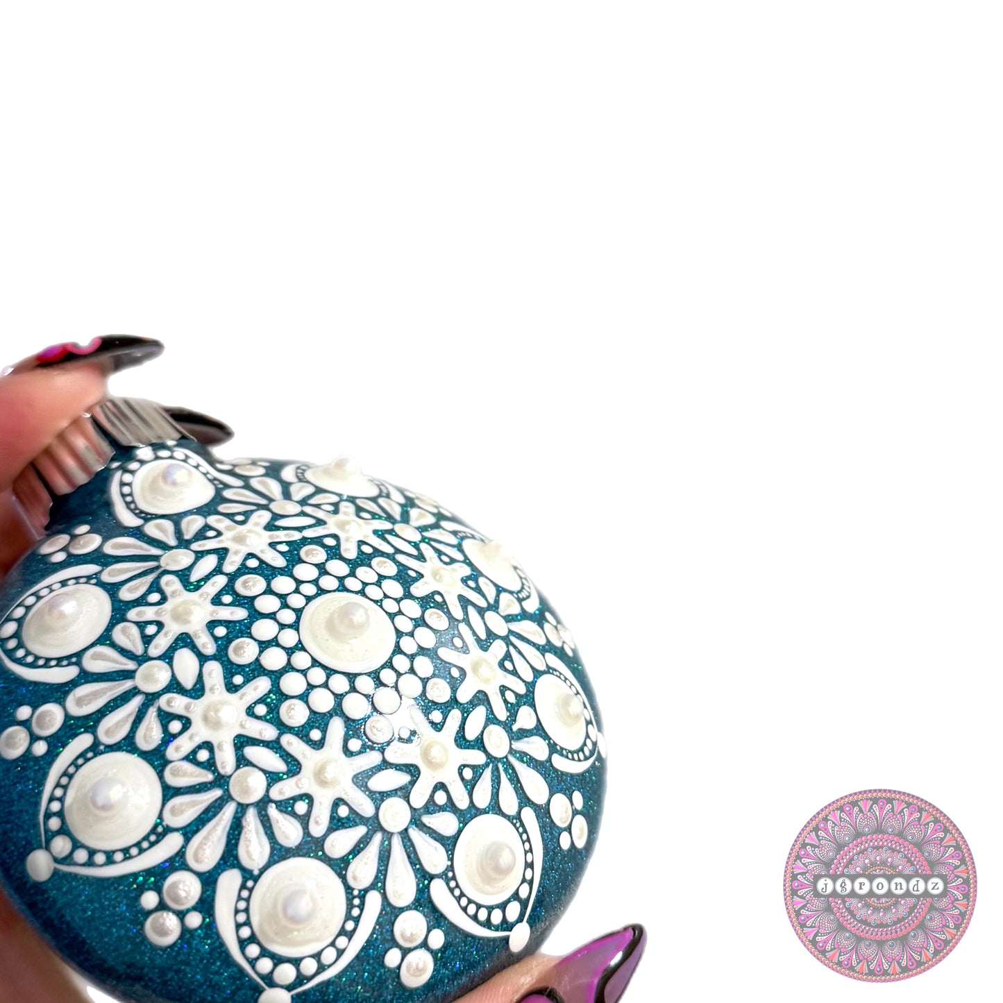 3” Snowflake Mandala Glitter Ornament