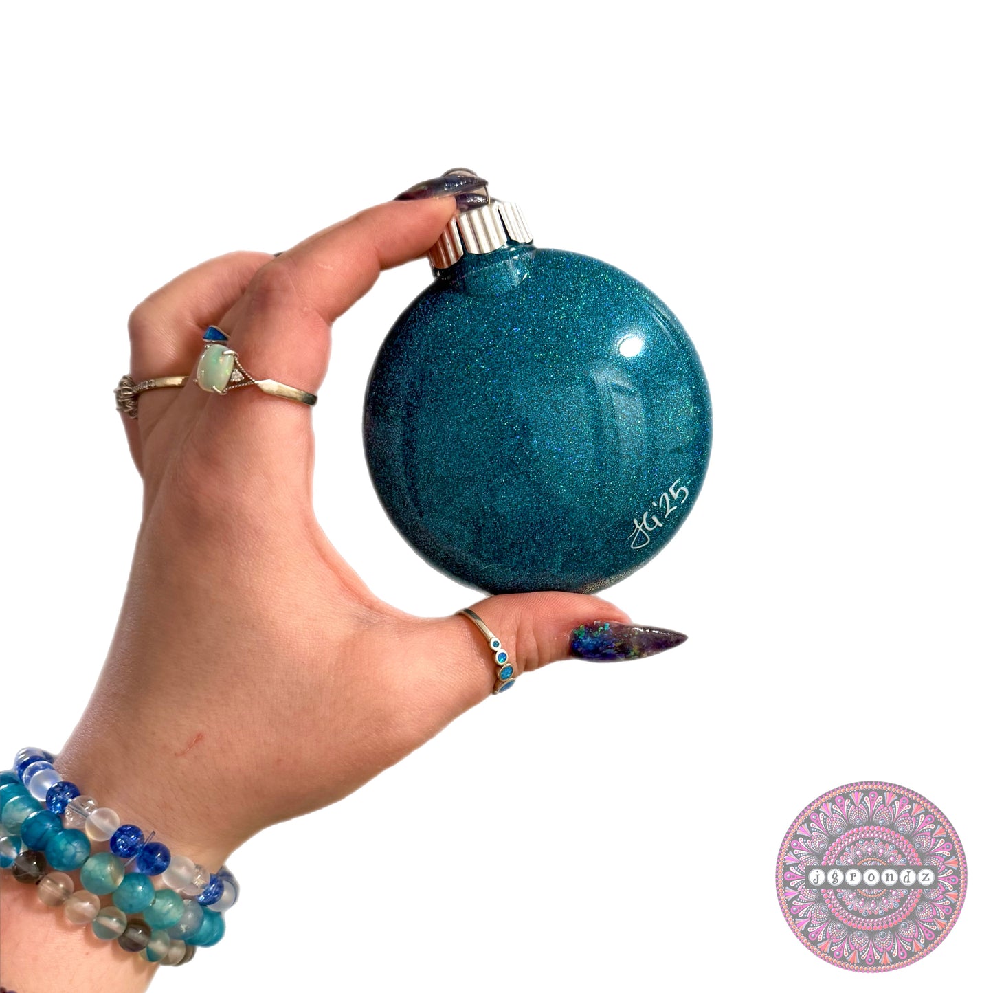 3” Mandala Glitter Ornament