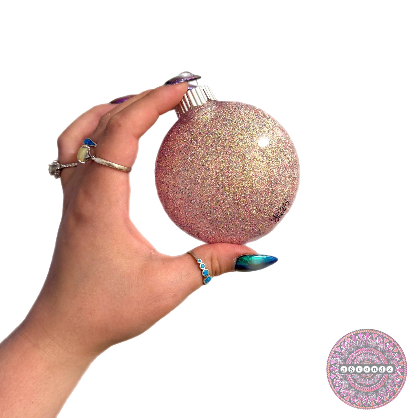 3” Snowman Mandala Glitter Ornament