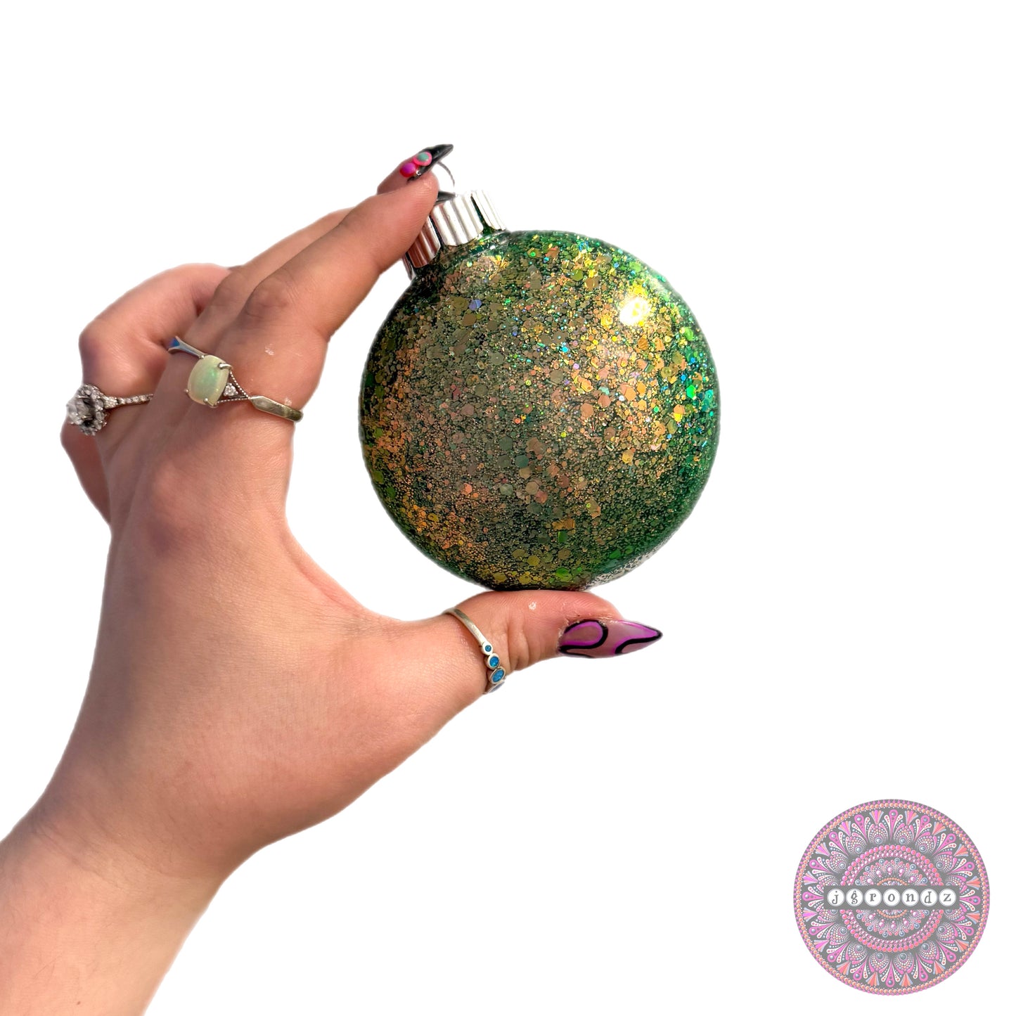 3” Snowman Mandala Glitter Ornament
