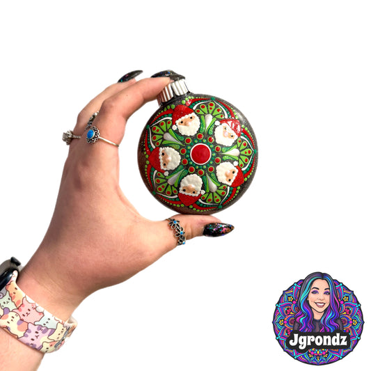 3” Santa Mandala Ornament