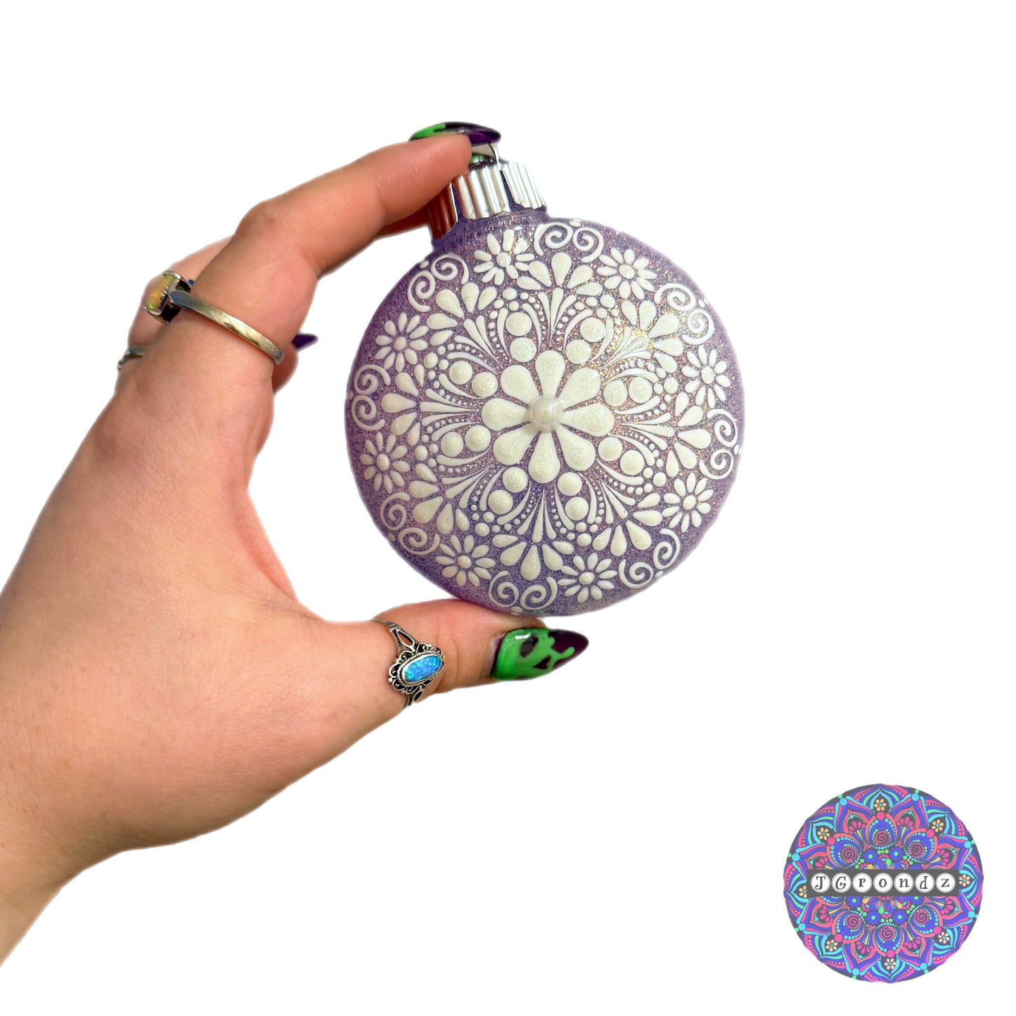 3” Snowflake Mandala Glitter Ornament