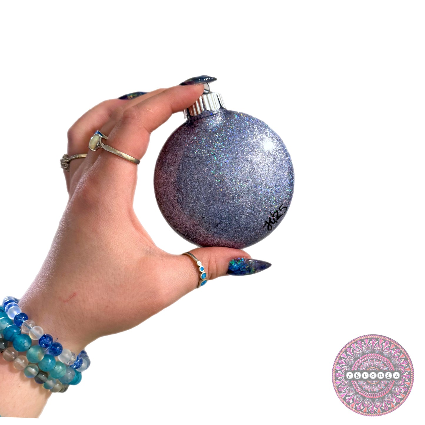3” Mandala Glitter Ornament