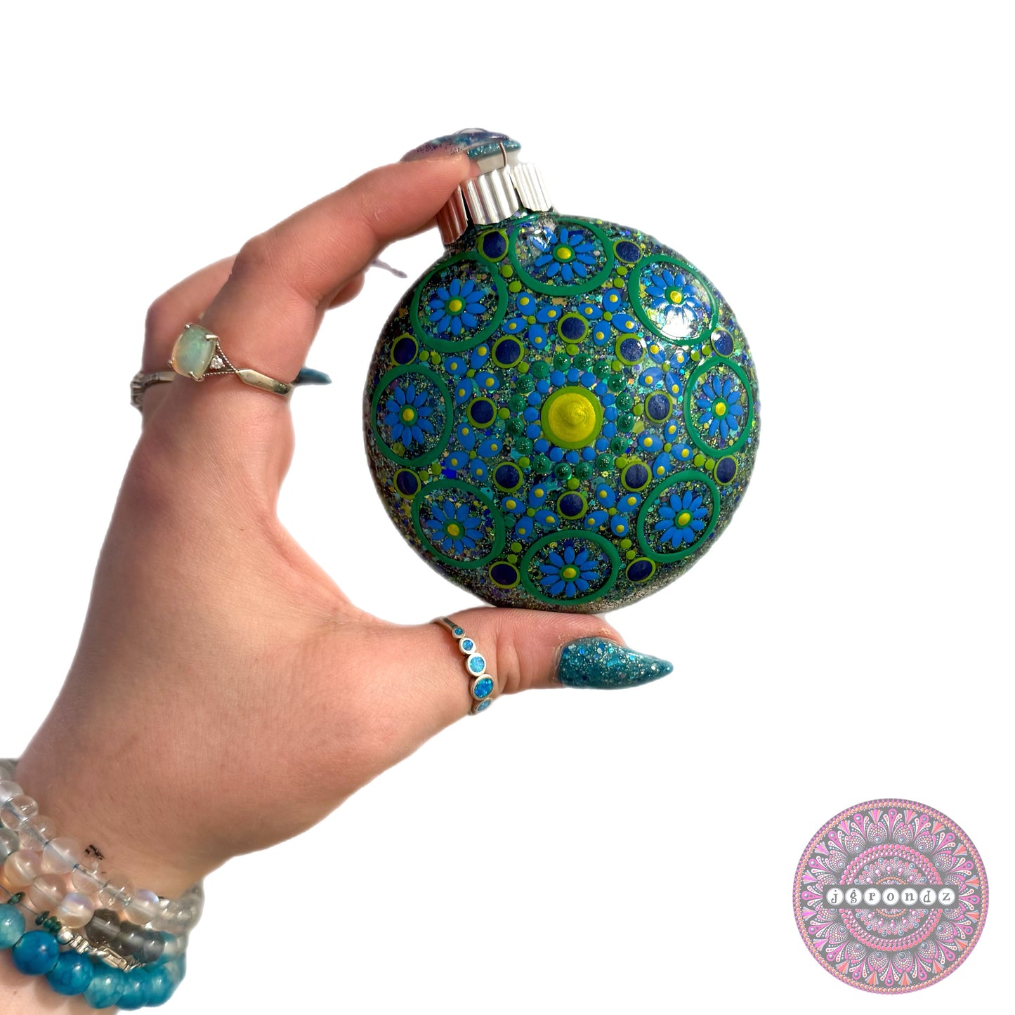 3” Mandala Glitter Ornament
