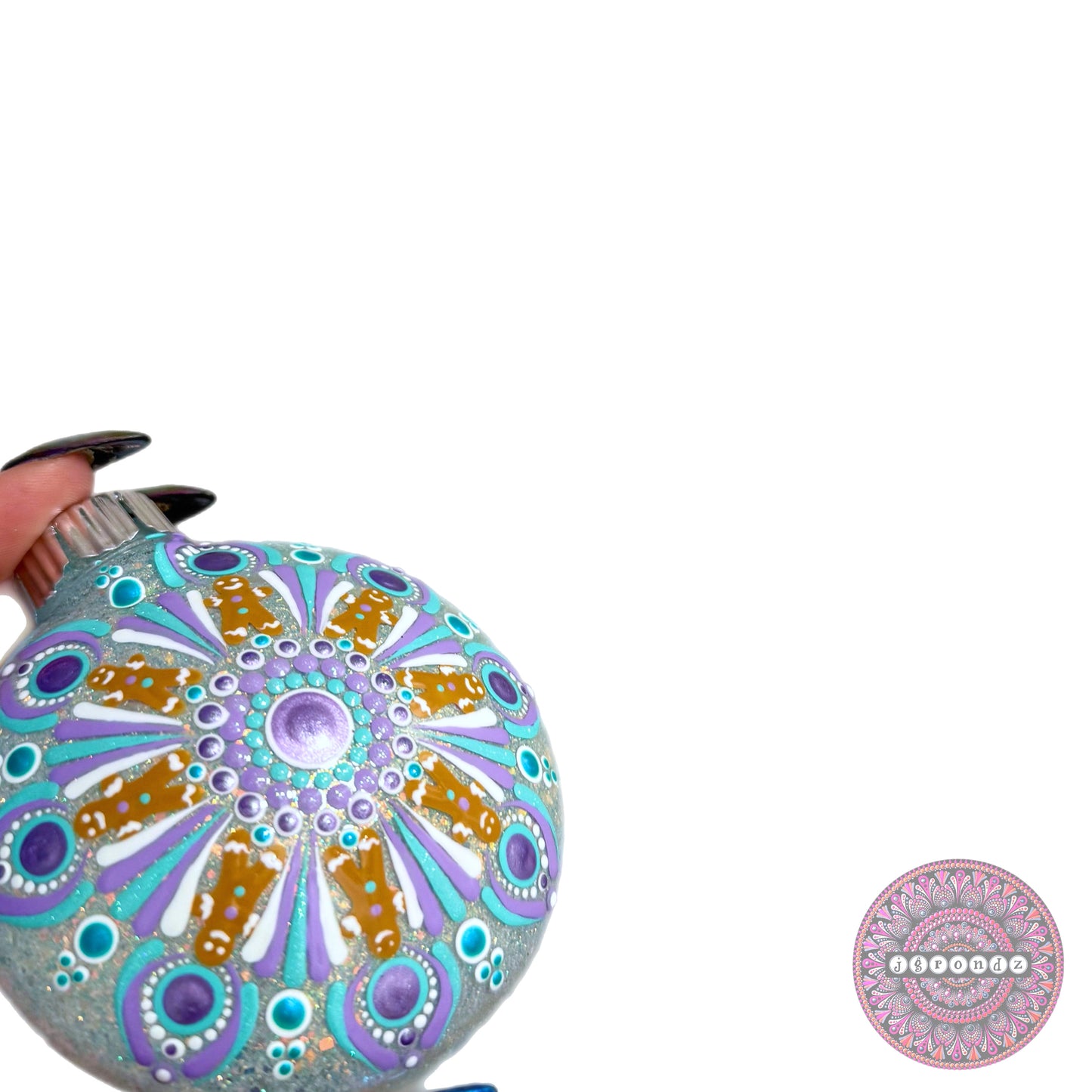 3” Gingerbread Mandala Glitter Ornament