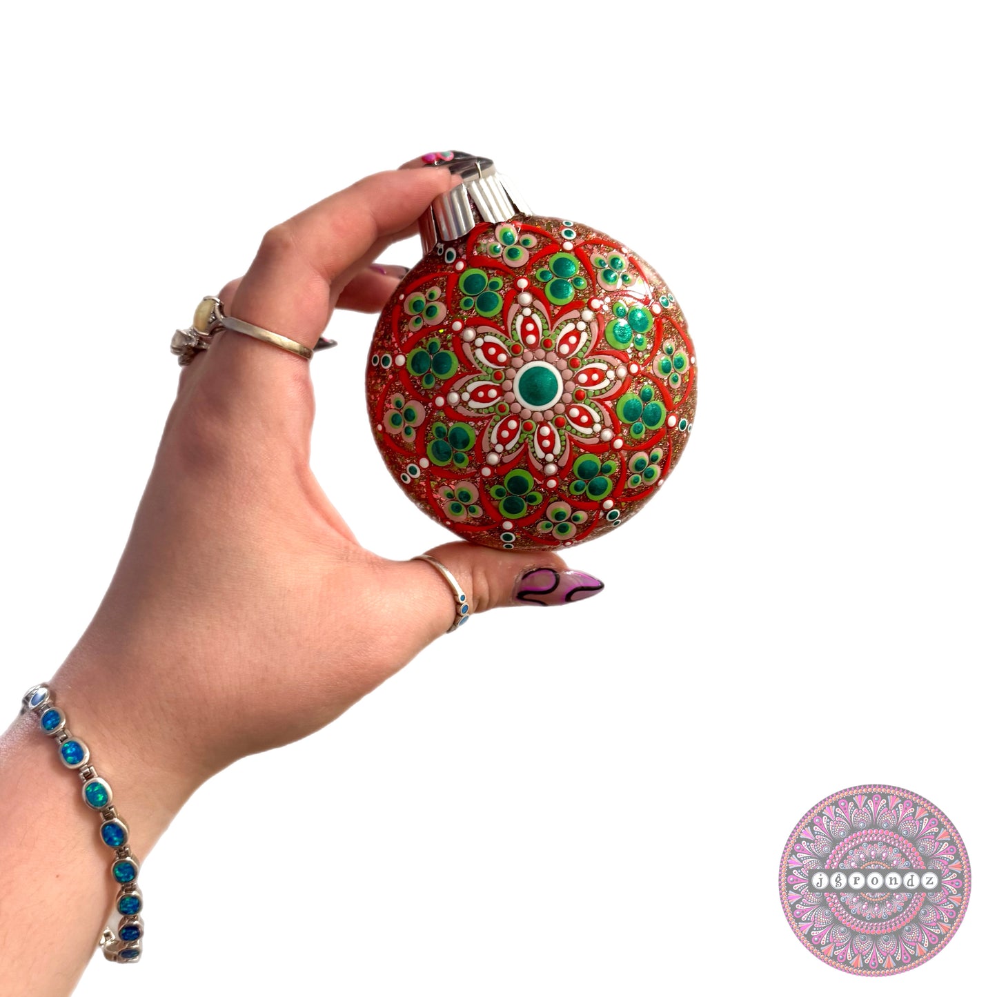 3” Mandala Glitter Ornament