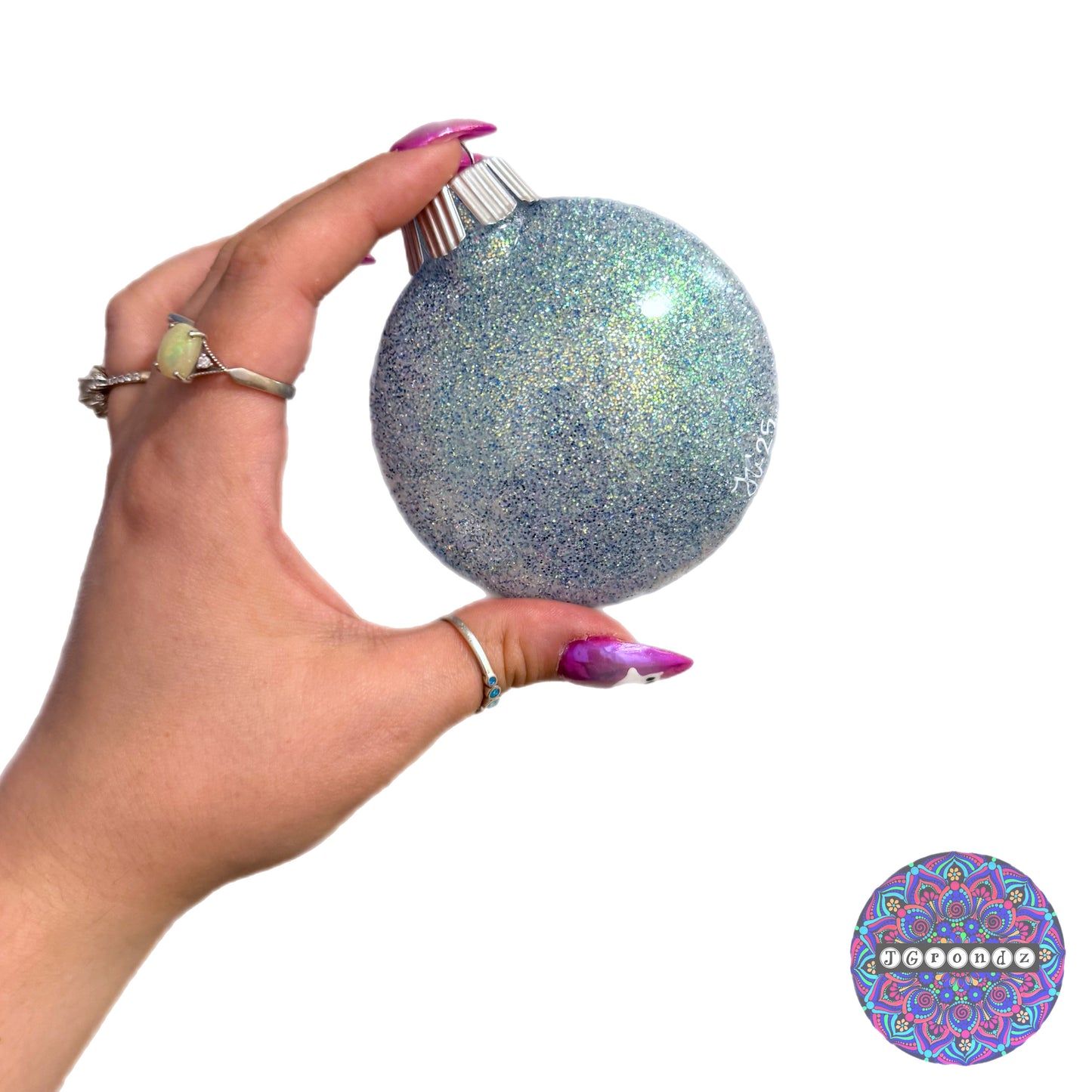 3” Paw Print Mandala Glitter Ornament