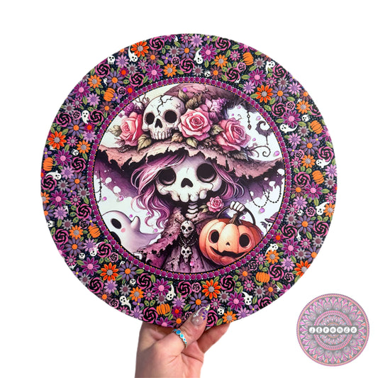12” Cute Halloween Painting with Metal Insert