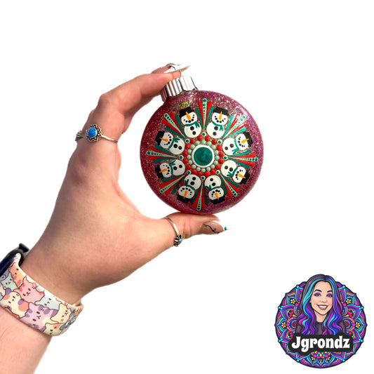 3” Snowman Mandala Ornament