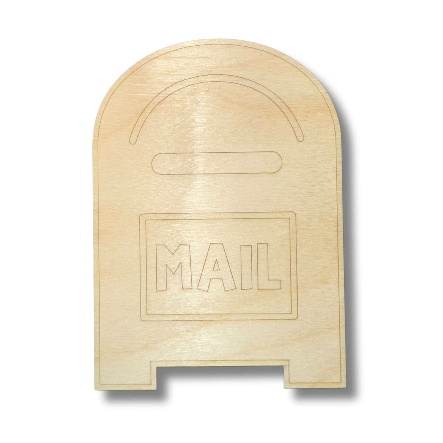 Unfinished Wood Etched Large Mail Box Shape | Paint By Line Crafts | up to 30" DIY