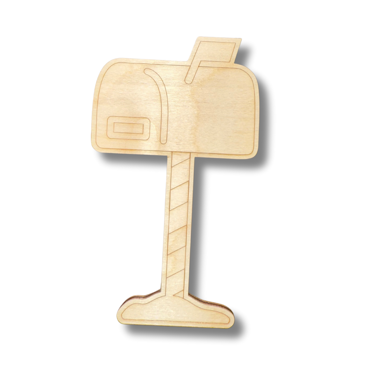 Unfinished Wood Etched Mail Box Shape | Paint By Line Crafts | up to 30" DIY