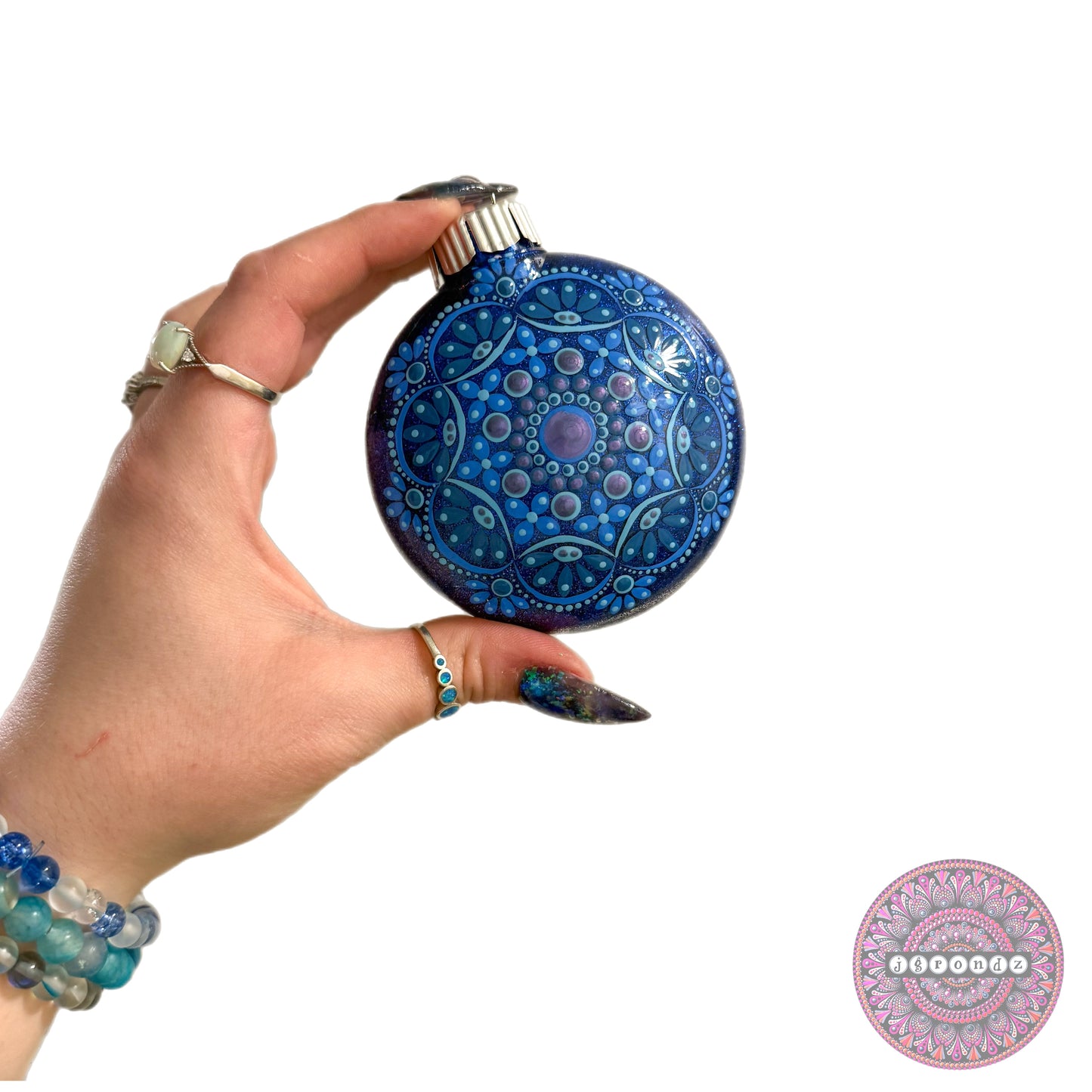3” Mandala Glitter Ornament