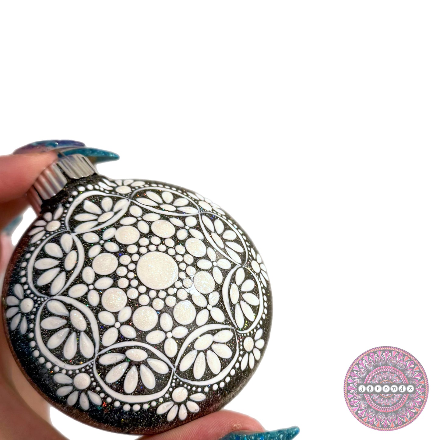 3” Snowflake Mandala Glitter Ornament
