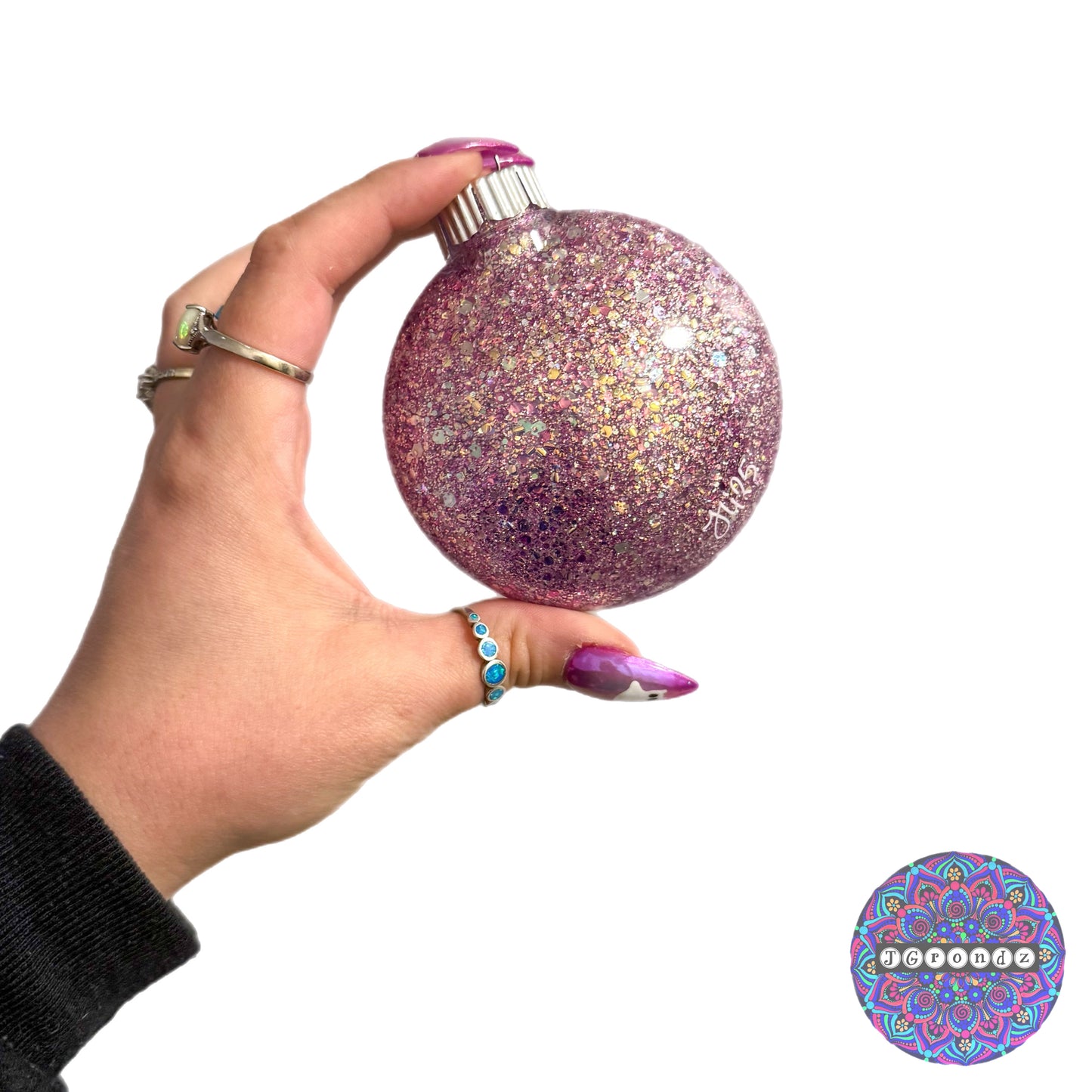 3” Rudolph Mandala Glitter Ornament