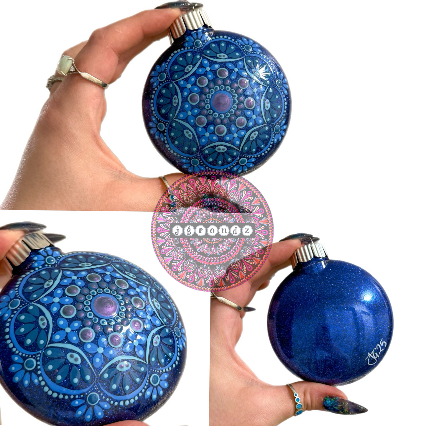 3” Mandala Glitter Ornament
