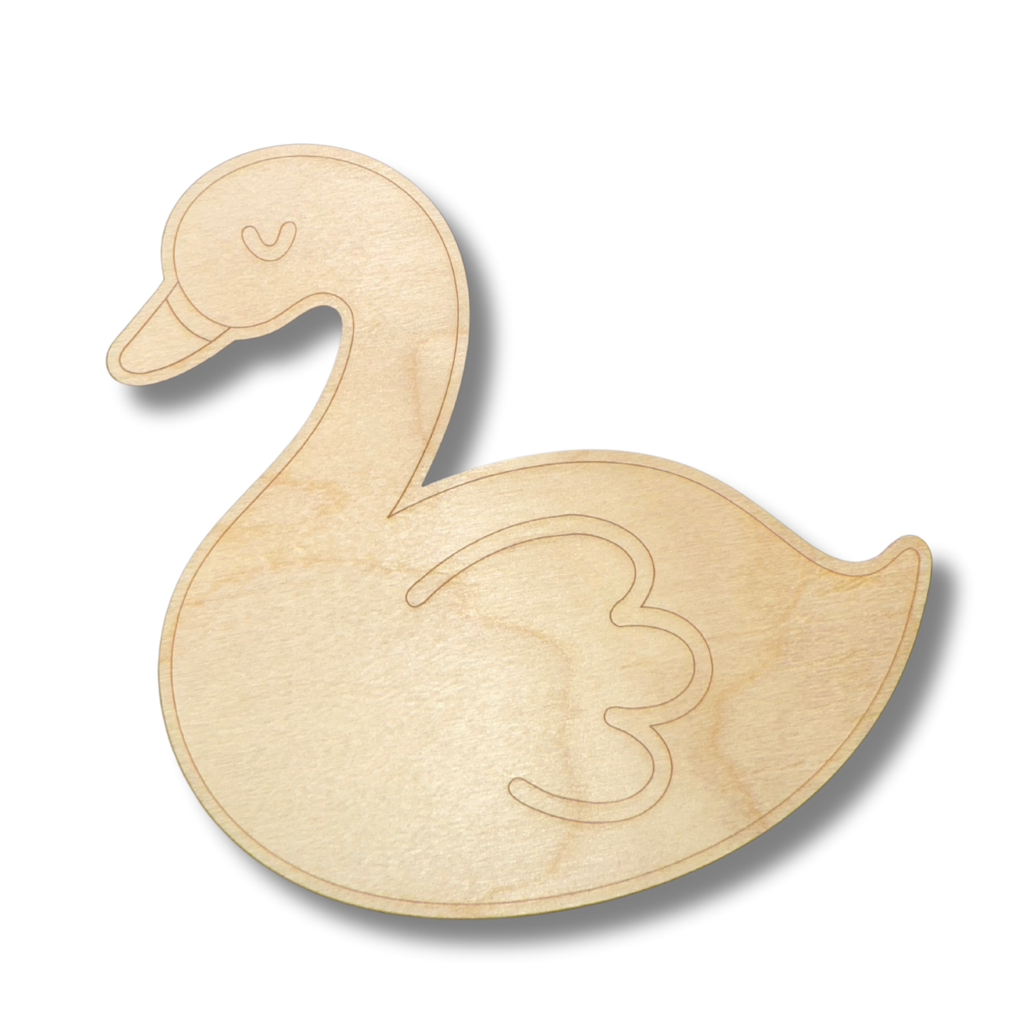 Unfinished Wood Etched Swan Shape | Paint By Line Crafts | up to 30" DIY