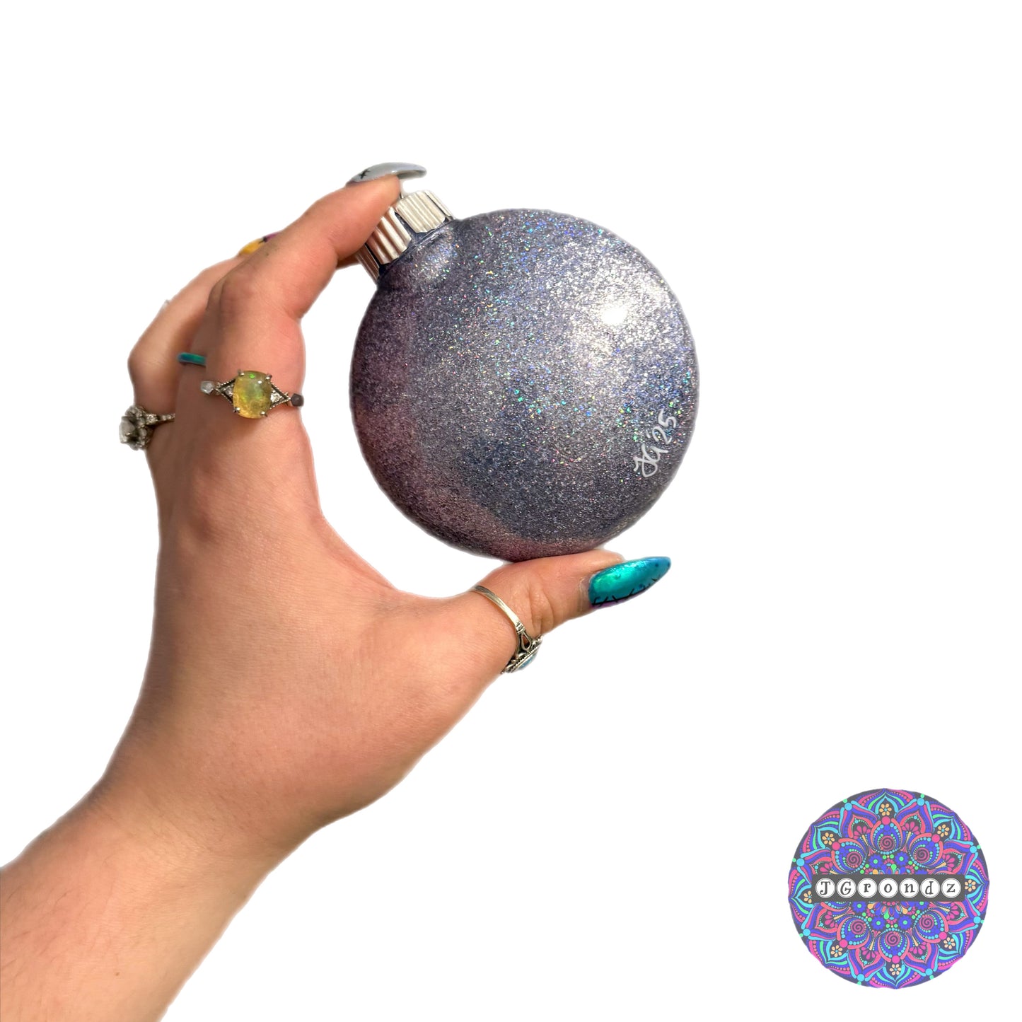 3” Rudolph Mandala Glitter Ornament