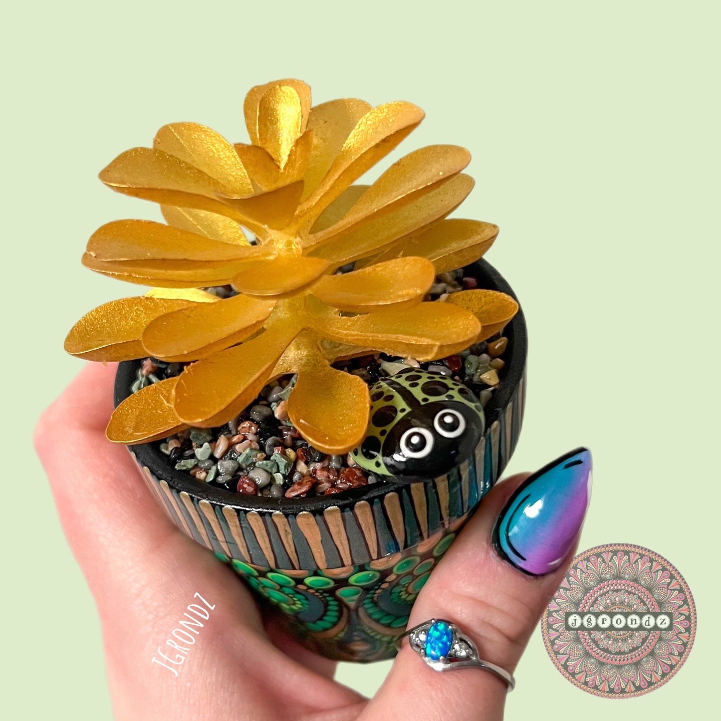 Luck-U-Lent Pot - St. 🍀 Day Painted Succulent Pot