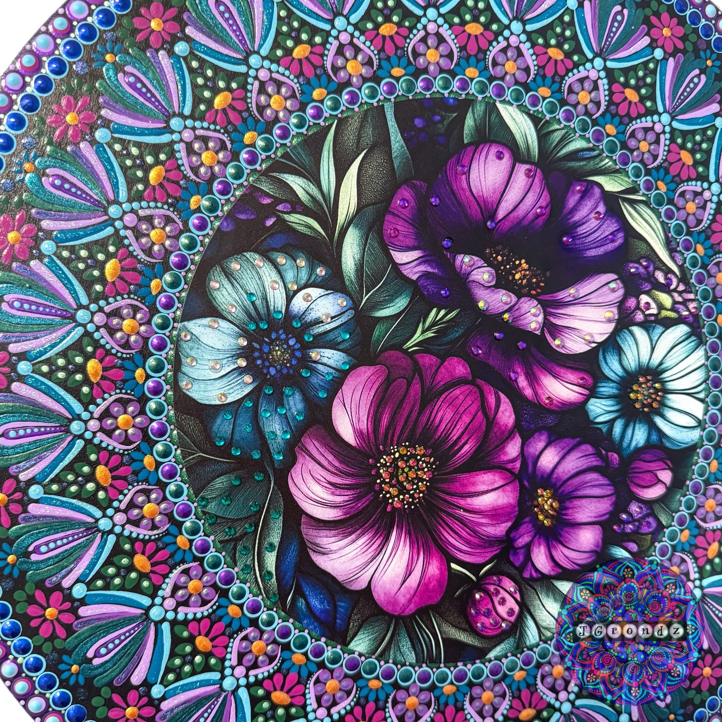 14” Flower Mandala Painting