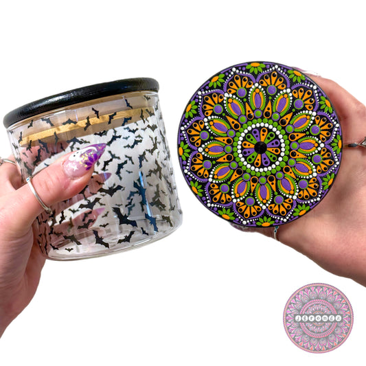 Batty Mandala Stash Jar