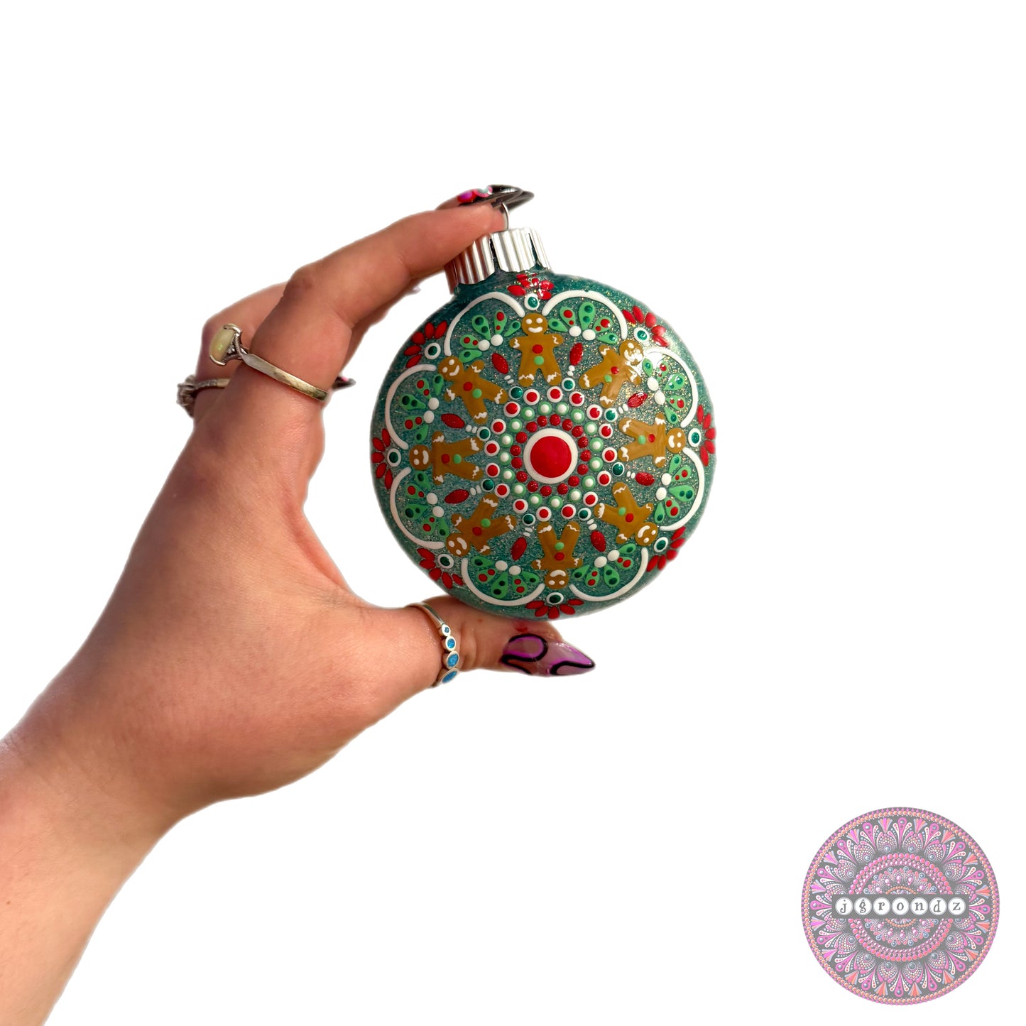 3” Gingerbread Mandala Glitter Ornament