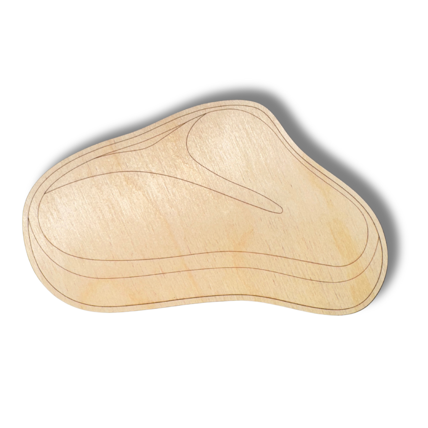 Unfinished Wood Etched Steak Shape | Paint By Line Crafts | up to 30" DIY
