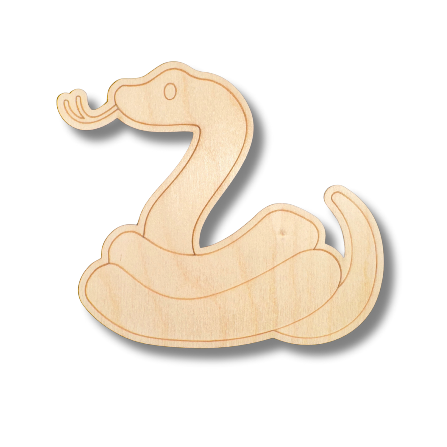 Unfinished Wood Etched Snake Shape | Paint By Line Crafts | up to 30" DIY