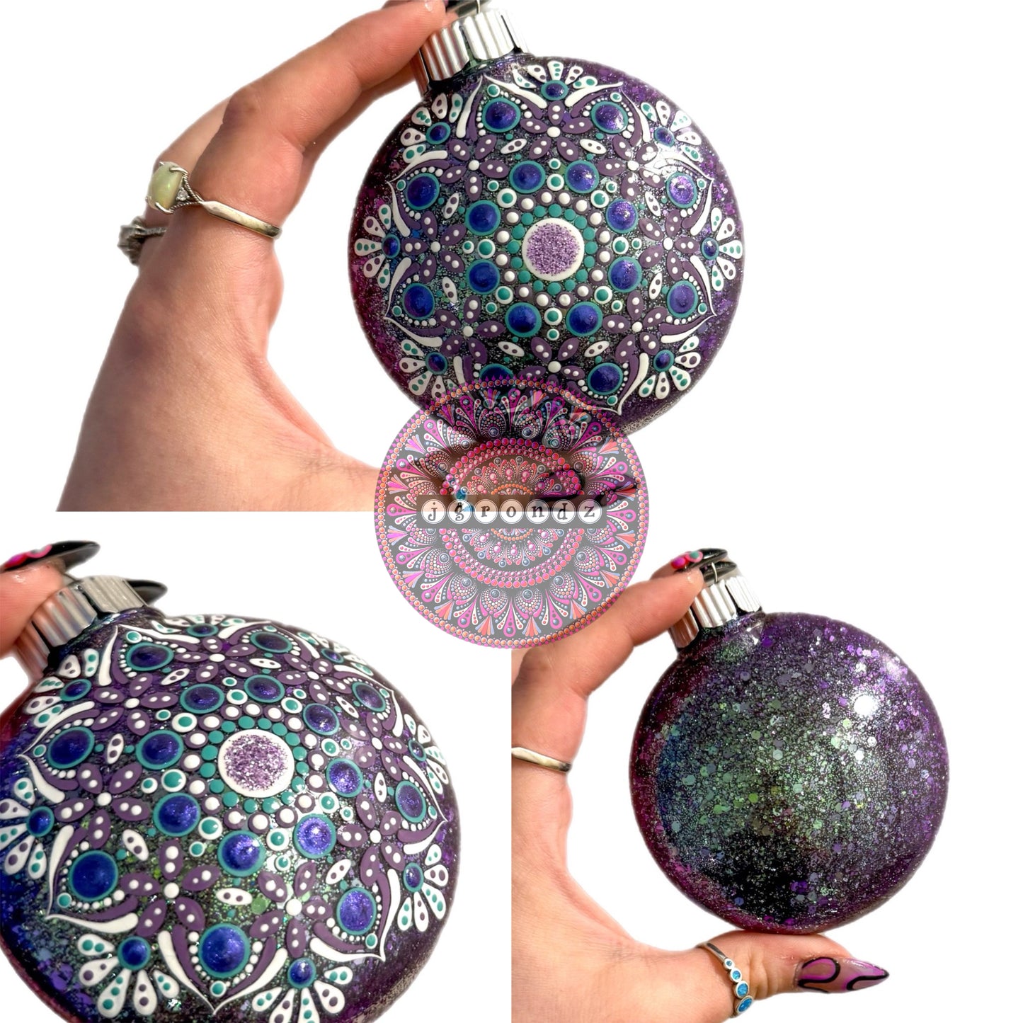 3” Mandala Glitter Ornament