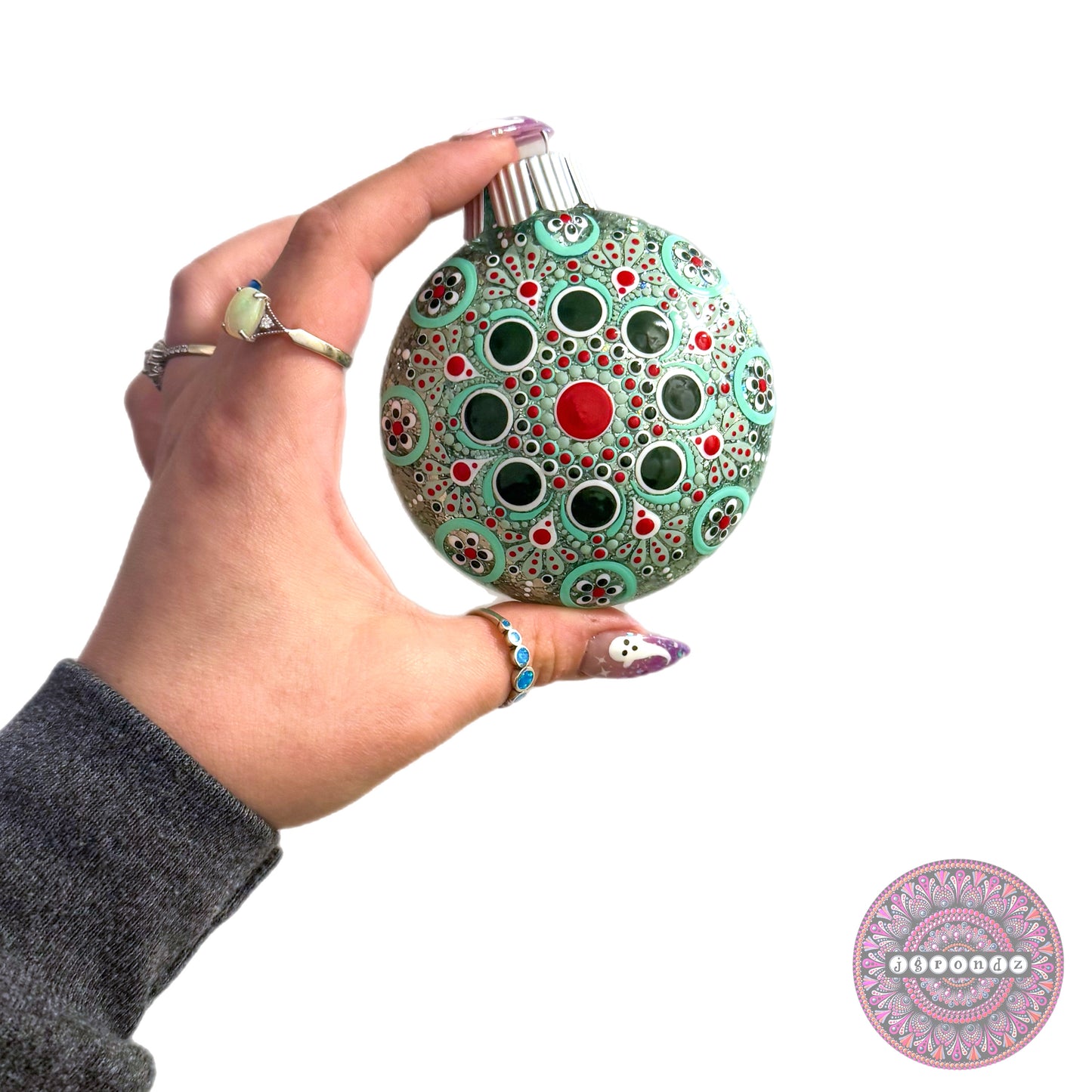 3” Mandala Glitter Ornament