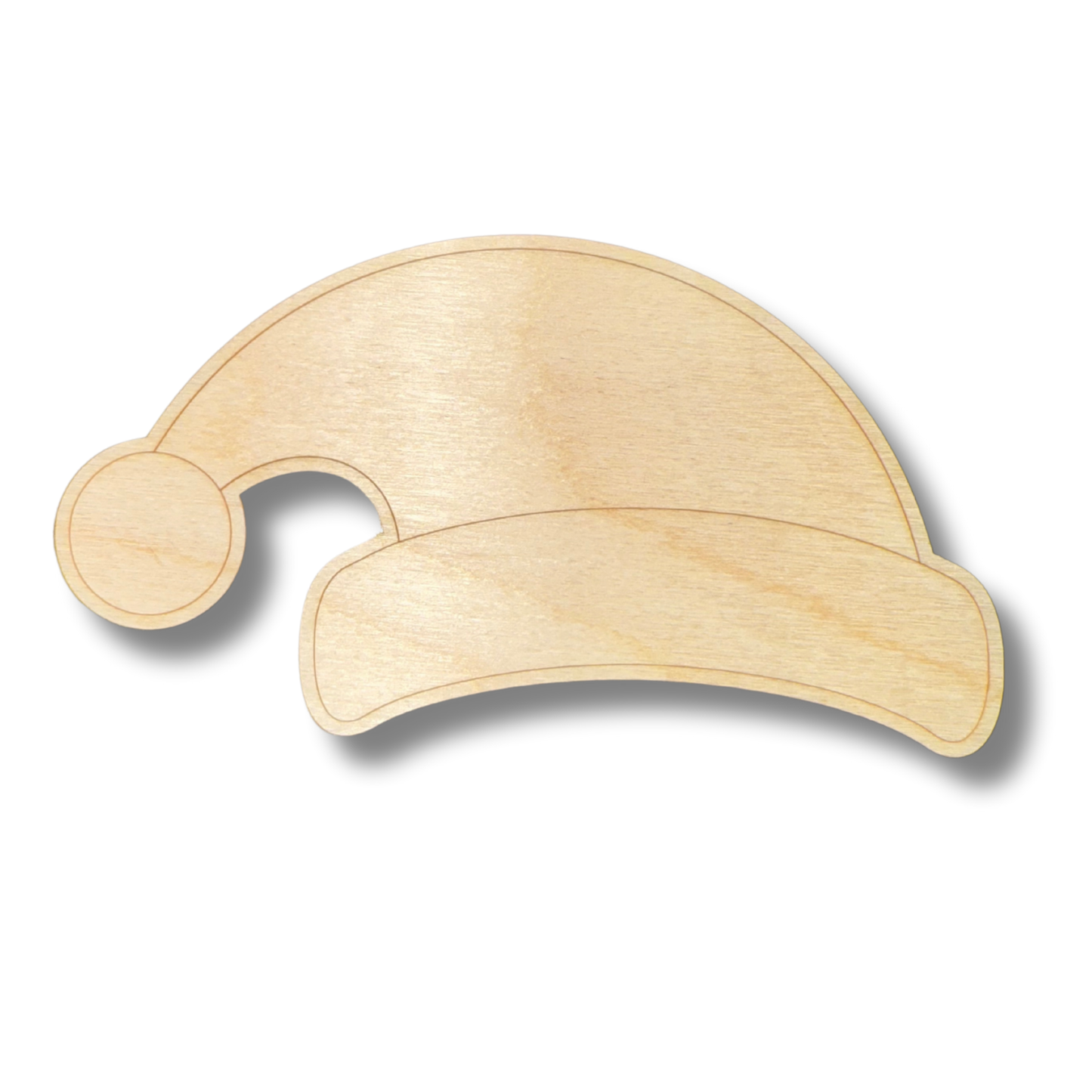 Unfinished Wood Etched Santa Hat Shape | Paint By Line Crafts | up to 30" DIY