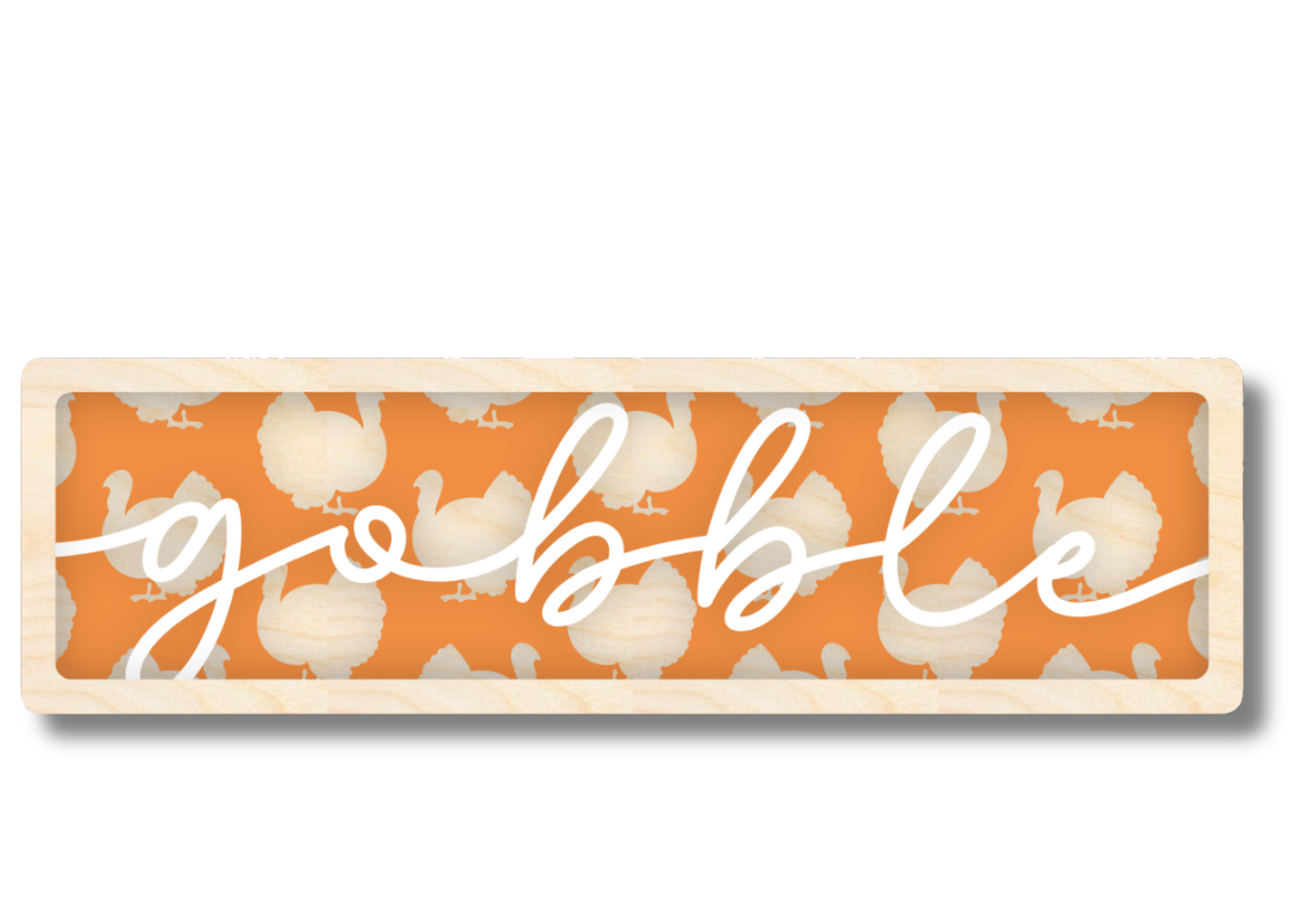 Unfinished Wood Layered Gobble Turkey Sign | 4 Layers | up to 46"