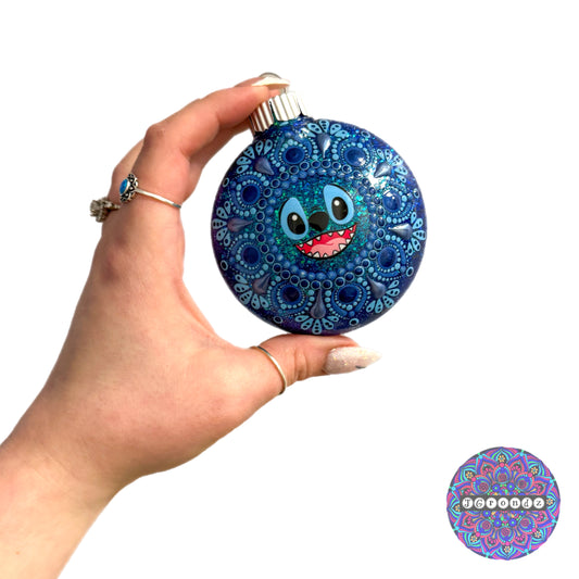 3” Stitch Mandala Glitter Ornament