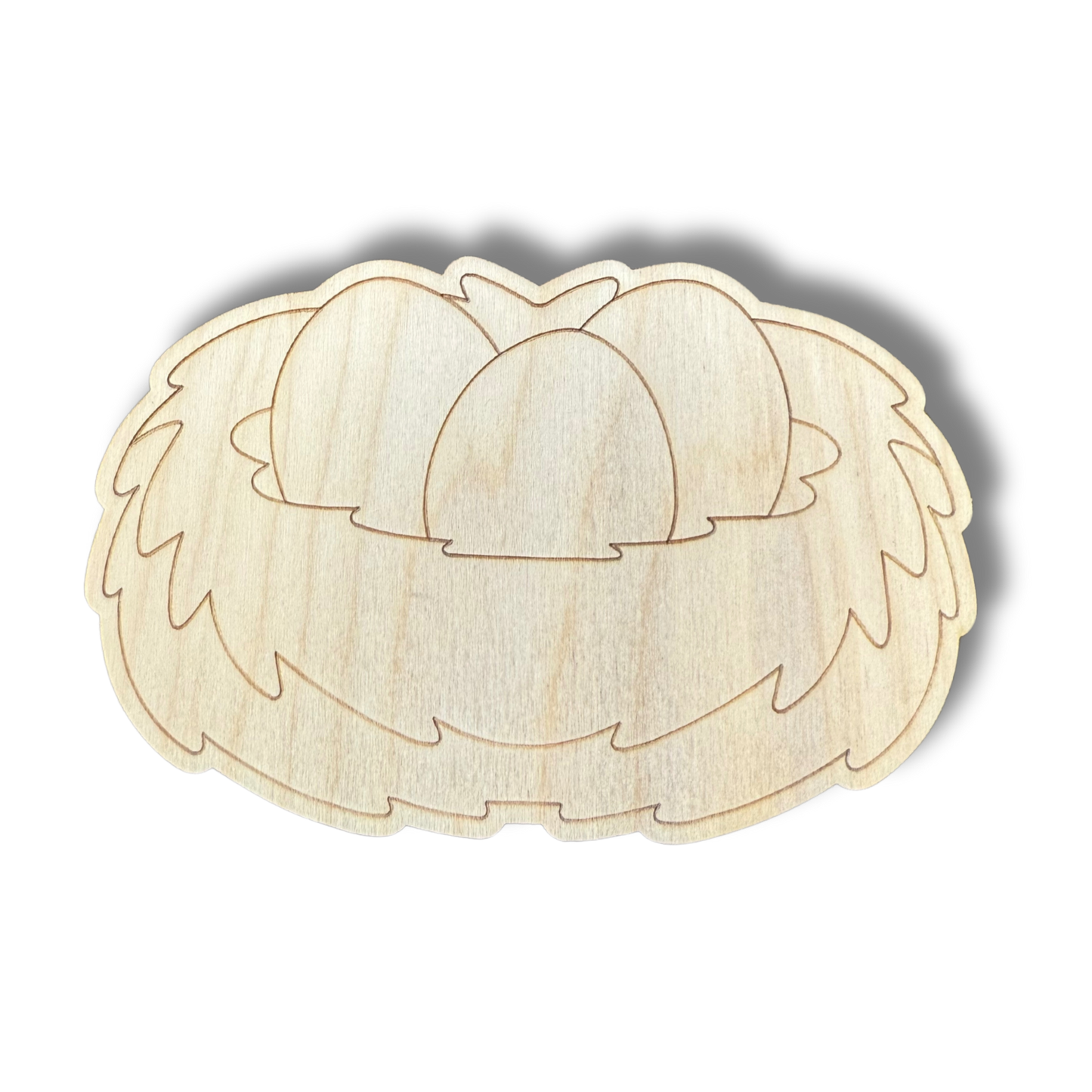 Unfinished Wood Etched Bird Nest Shape | Paint By Line Crafts | up to 30" DIY