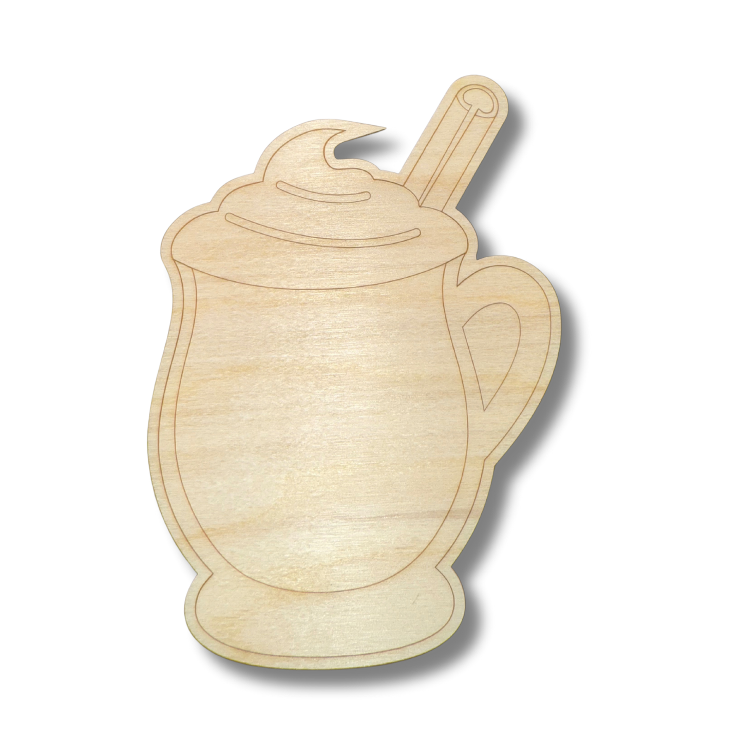 Unfinished Wood Etched Hot Cider Shape | Paint By Line Crafts | up to 30" DIY