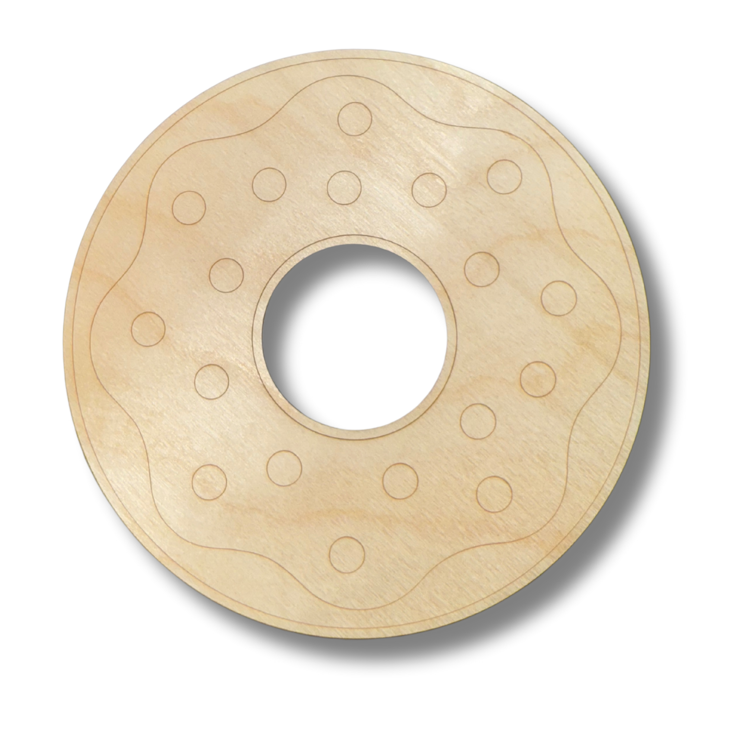 Unfinished Wood Etched Bundt Cake Shape | Paint By Line Crafts | up to 30" DIY