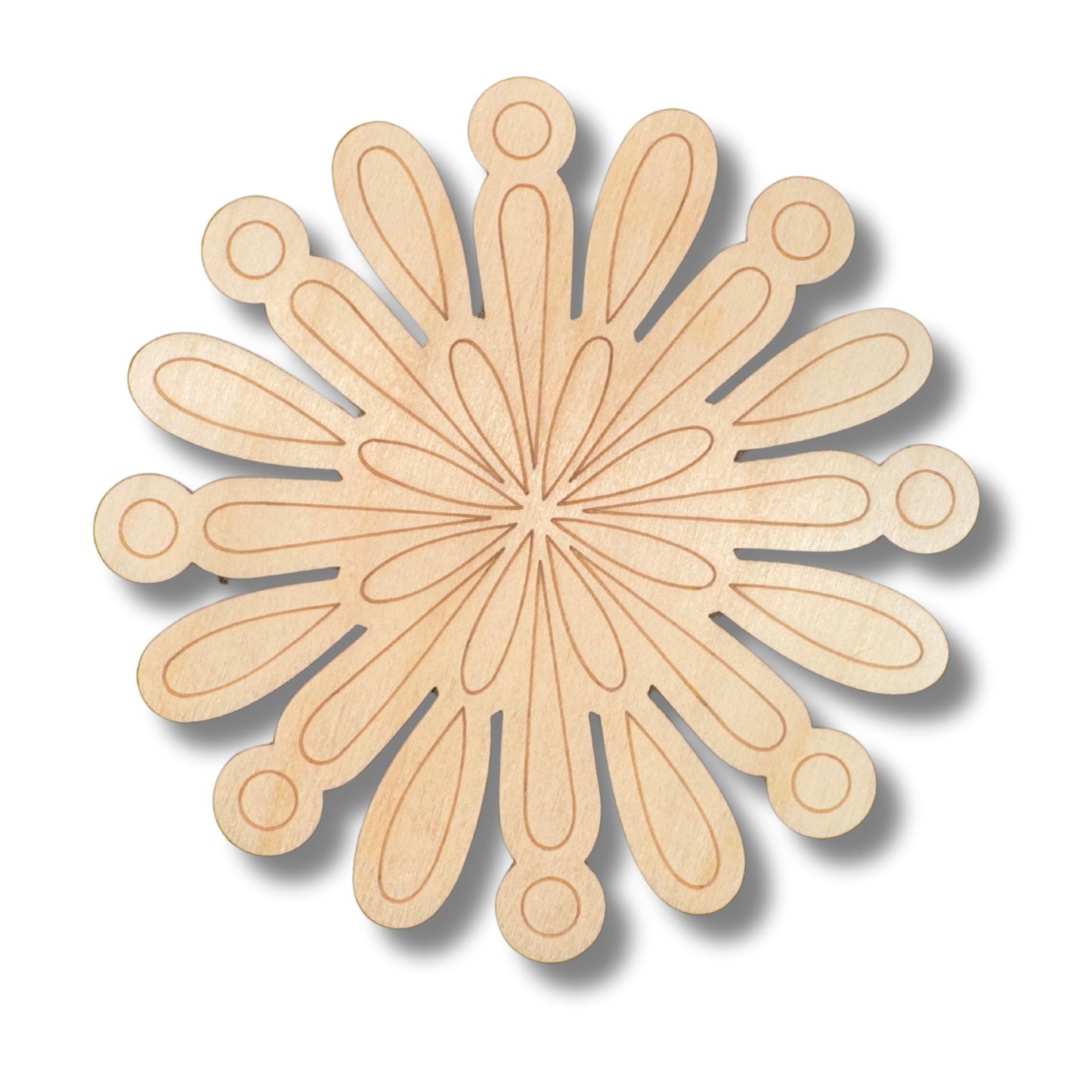 Unfinished Wood Etched Big Firework Shape | Paint By Line Crafts | up to 30" DIY