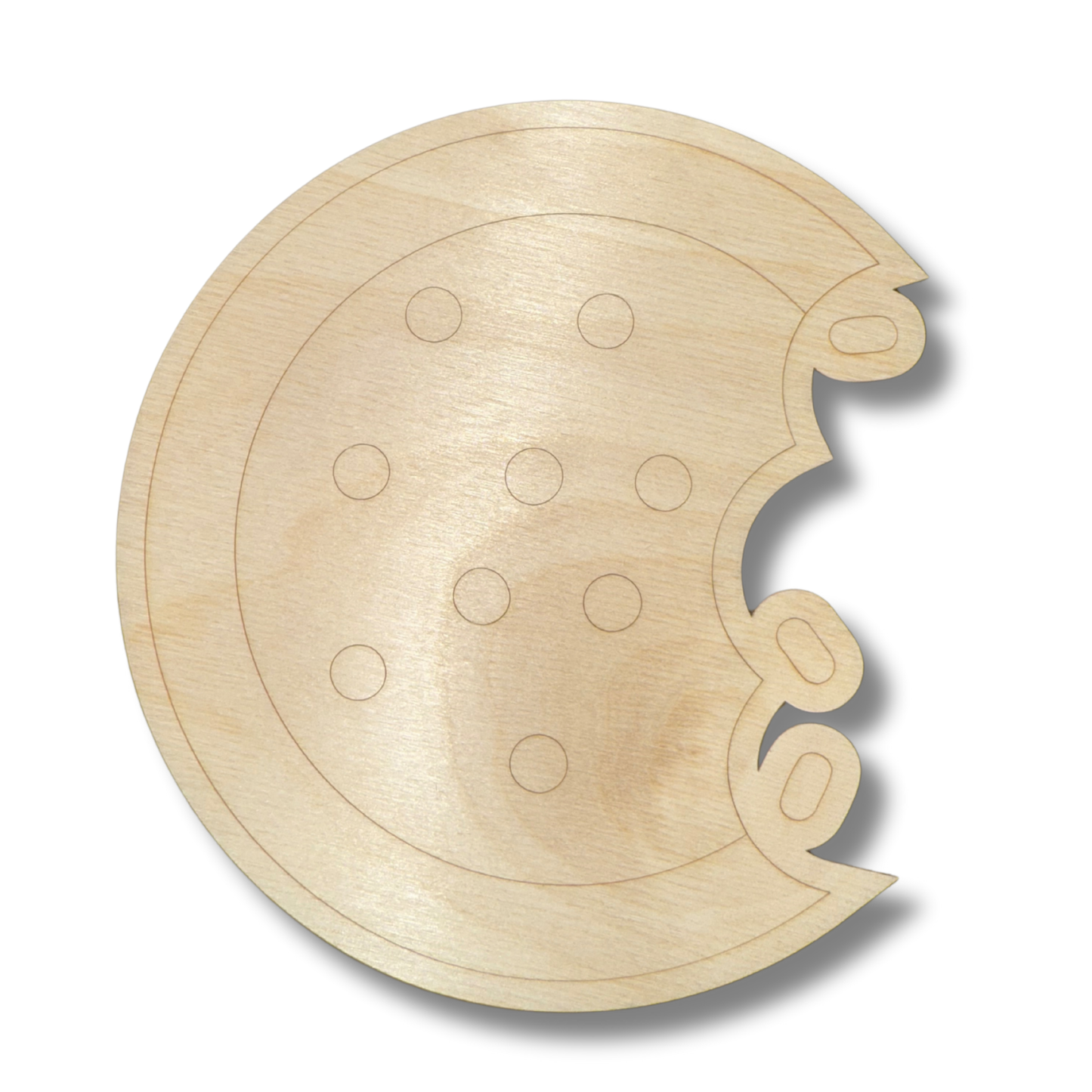 Unfinished Wood Etched Sugar Cookie Shape | Paint By Line Crafts | up to 30" DIY