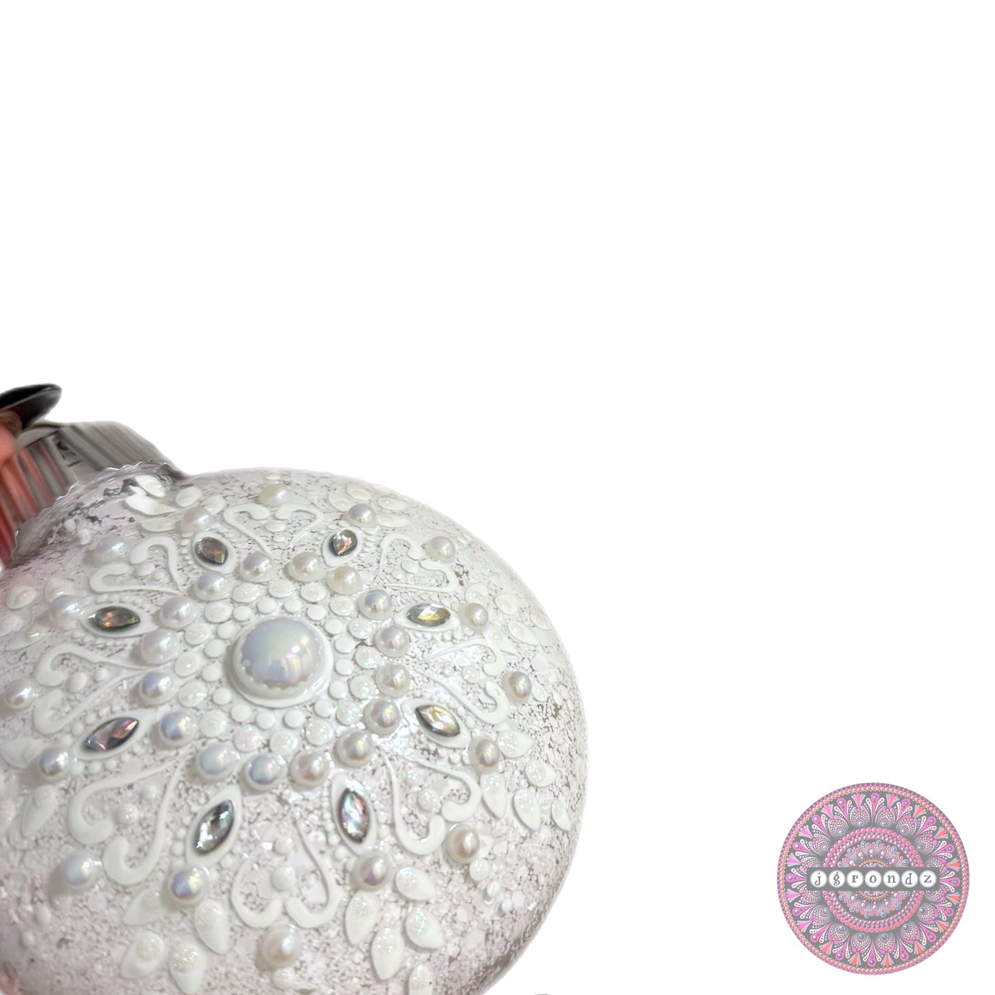 3” Snowflake Mandala Glitter Ornament