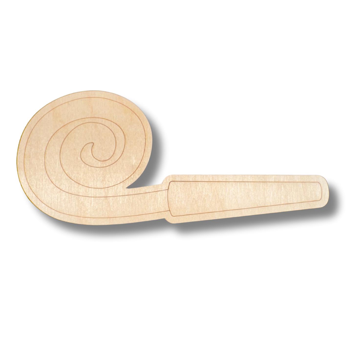 Unfinished Wood Etched Noise Maker Shape | Paint By Line Crafts | up to 30" DIY