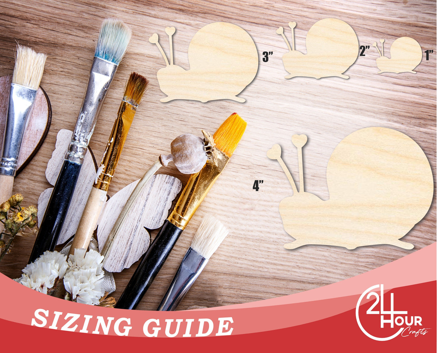 Unfinished Heart Snail Shape | DIY Craft Cutout | up to 46" DIY