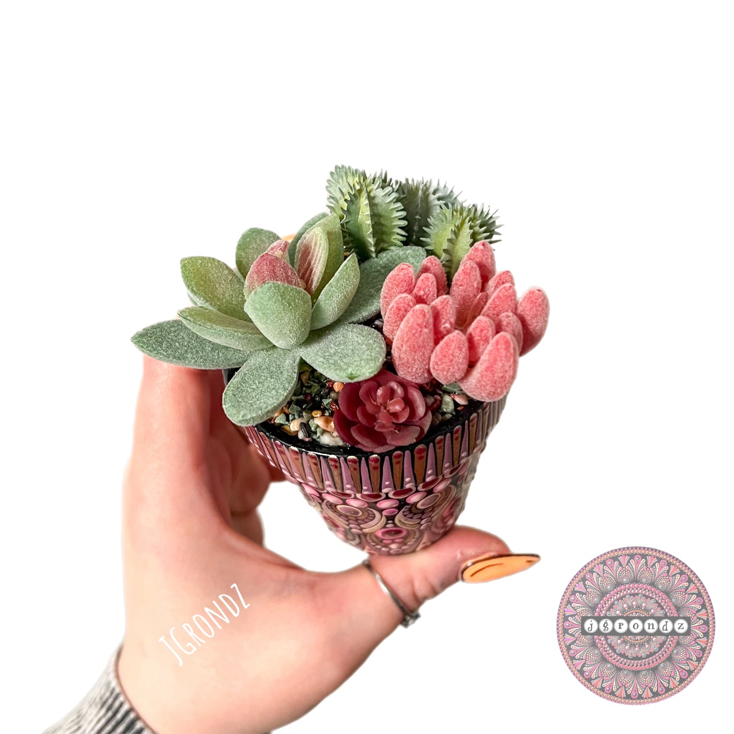 Hoppy Pot - Spring/Easter Painted Succulent Pot