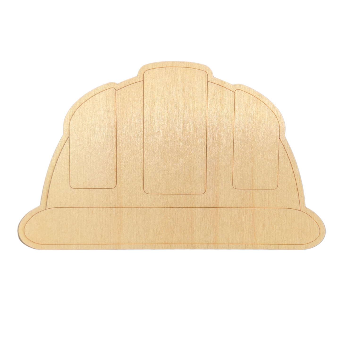 Unfinished Wood Etched Construction Hat Shape | Paint By Line Crafts | up to 30" DIY