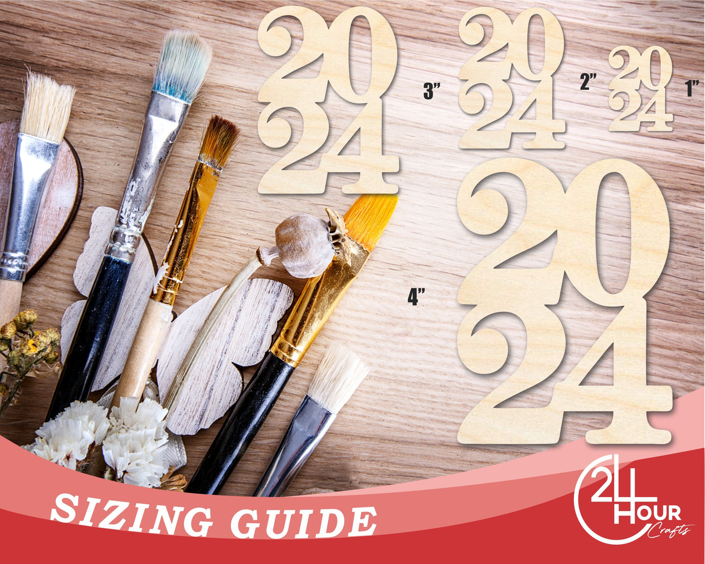 Unfinished 2024 Cutout Graduation Shape | DIY Craft Cutout | up to 46" DIY