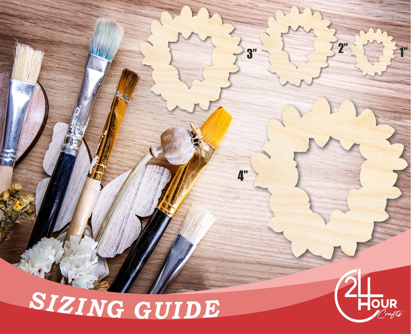 Unfinished Hawaiian Lei Shape | DIY Craft Cutout | up to 46" DIY