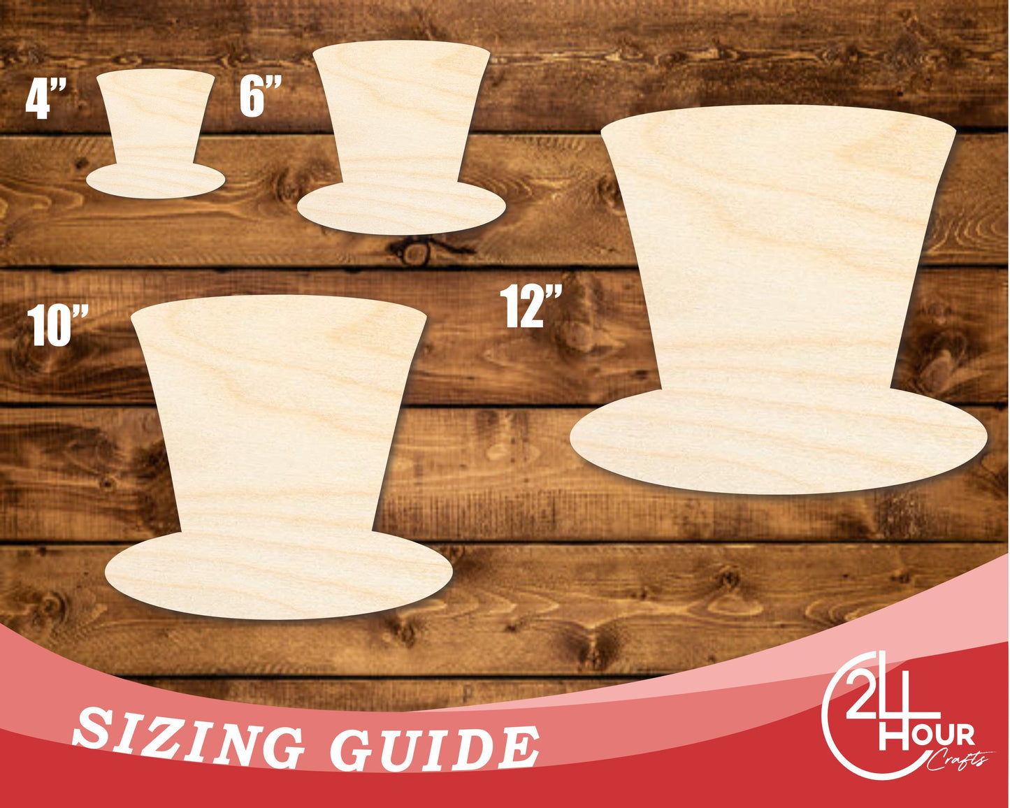 Unfinished Wood Uncle Sam Hat Shape | DIY Craft Cutout | up to 46" DIY