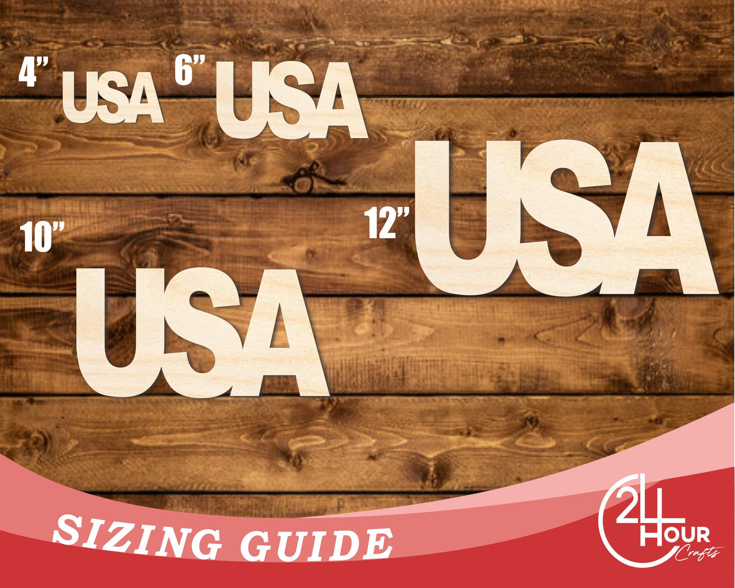 Unfinished Wood USA Cutout | DIY Craft Cutout | up to 46" DIY