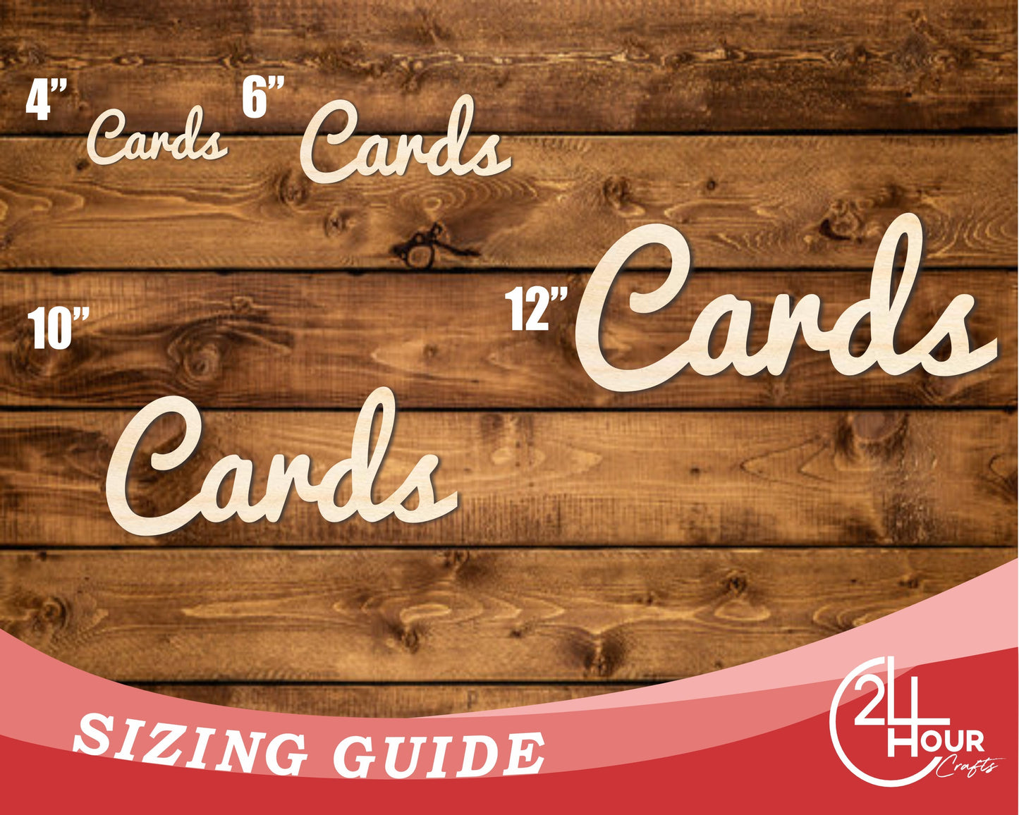 Unfinished Wood Cards Shape | DIY Craft Cutout | up to 46" DIY
