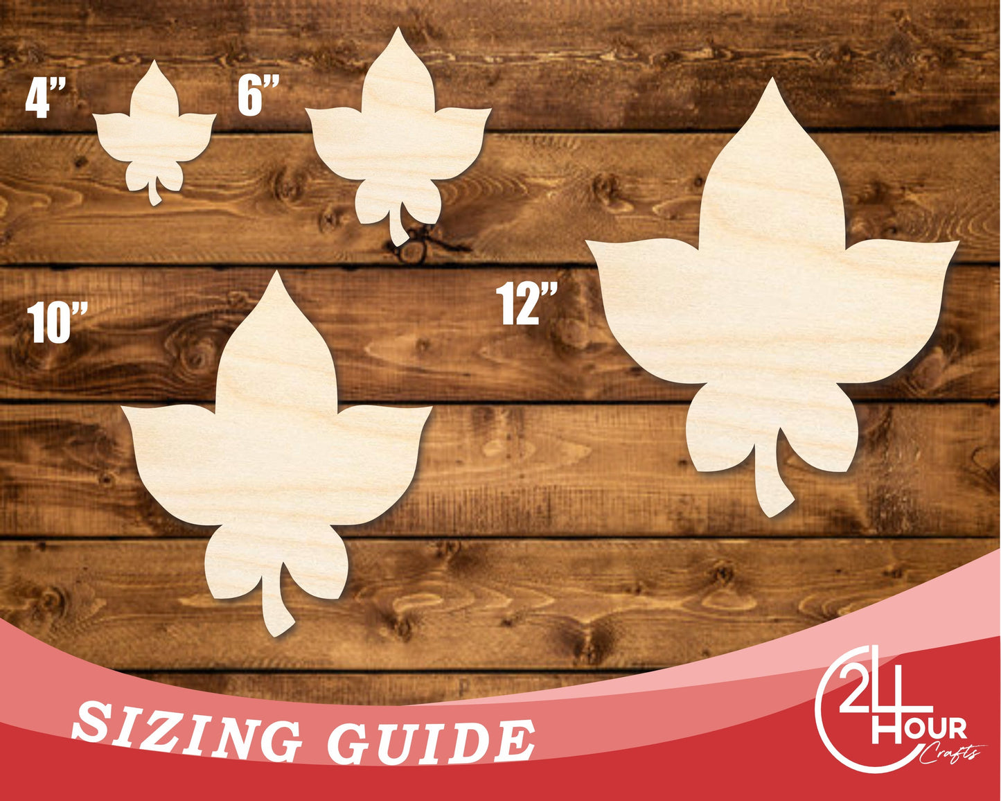 Unfinished Wood Simple Fall Leaf Shape | DIY Craft Cutout | up to 46" DIY